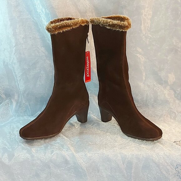 Waterproof Leather Boots by AEROSOLES Size 7.5 New - Picture 3 of 13